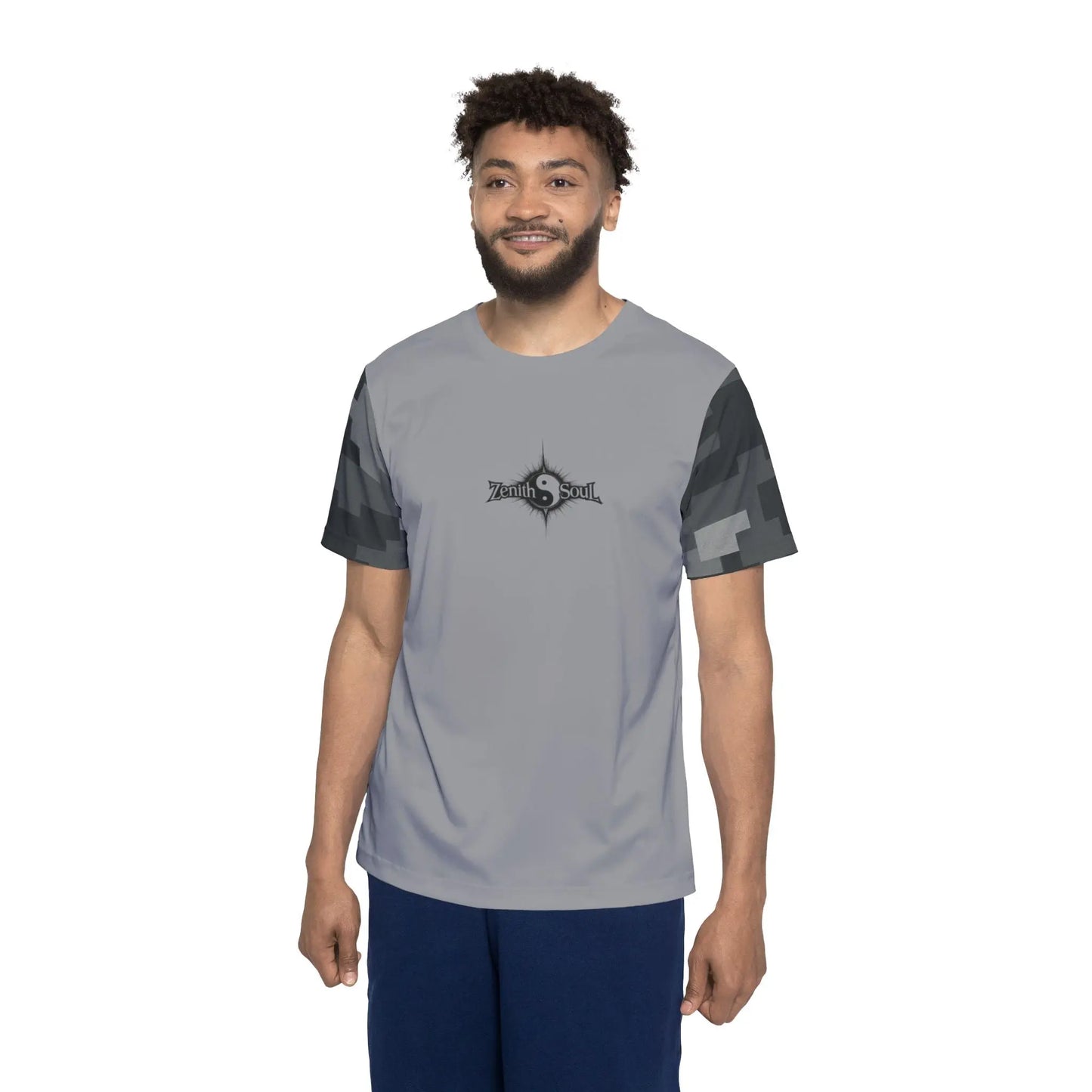 Camo Men's Sports Jersey Gray (AOP) Printify