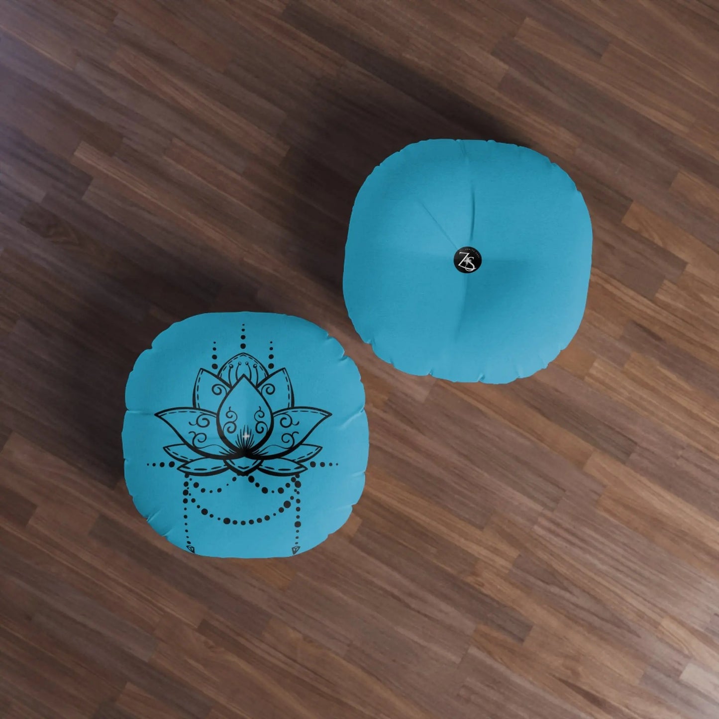 Lotus Tattoo Meditation Pillow, Round Printify