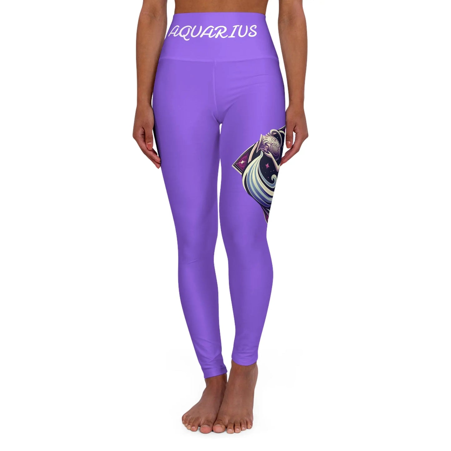 Aquarius Amethyst High Waisted Yoga Leggings (AOP) Printify