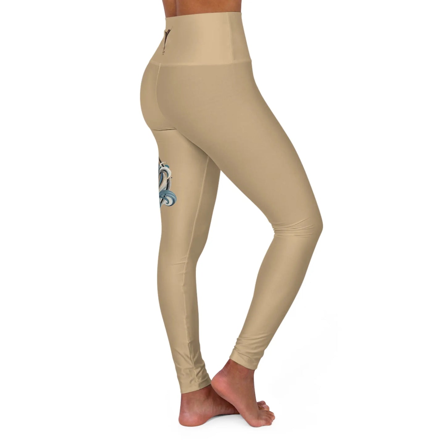 Taurus Tan High Waisted Yoga Leggings (AOP) Printify