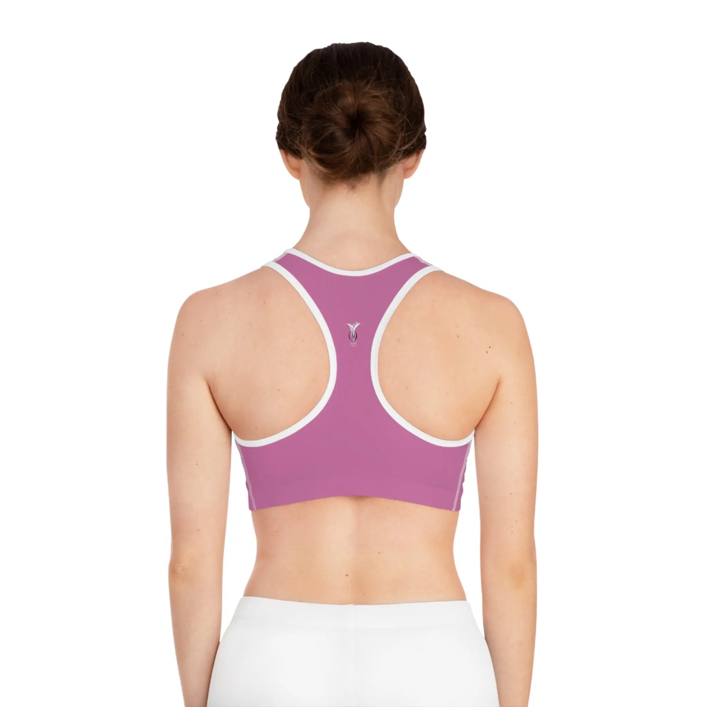 Tranquil Space Light Pink Sports Bra (AOP) Printify