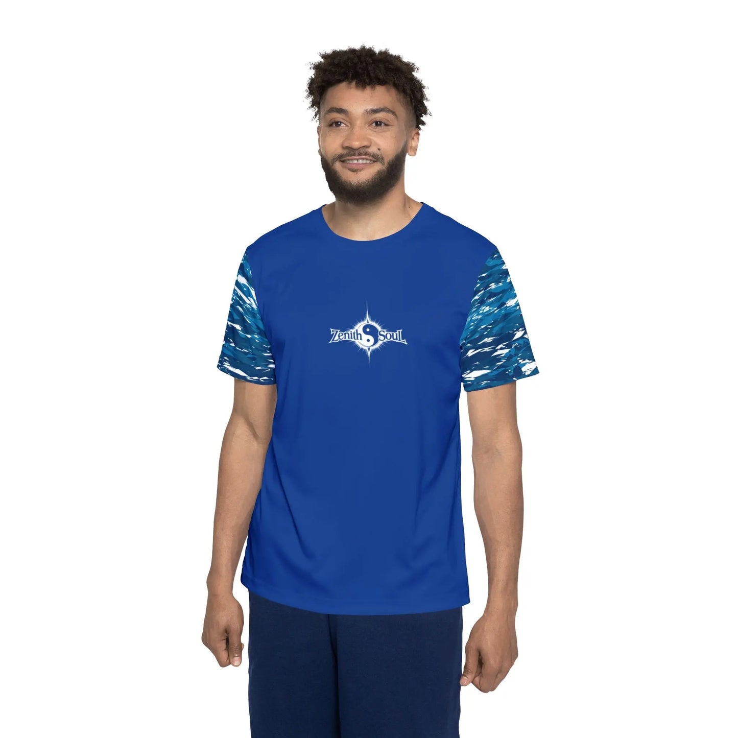 Camo Men's Sports Jersey Blue (AOP) Printify