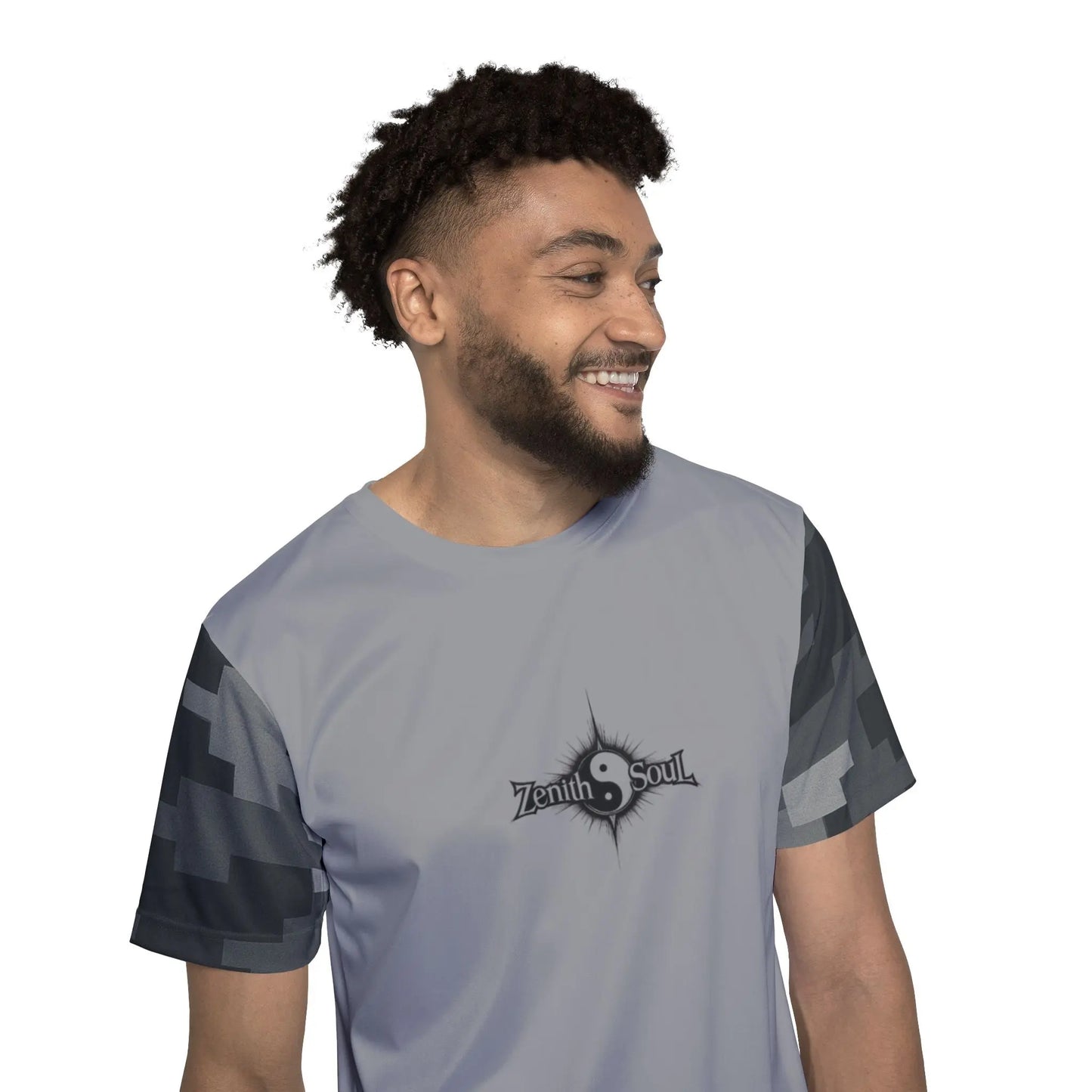 Camo Men's Sports Jersey Gray (AOP) Printify