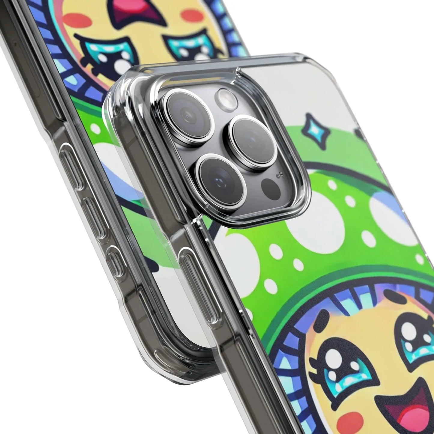 Cute Mushroom Magnetic Clear Impact Case for iPhone - Fun & Whimsical Phone Protection Printify