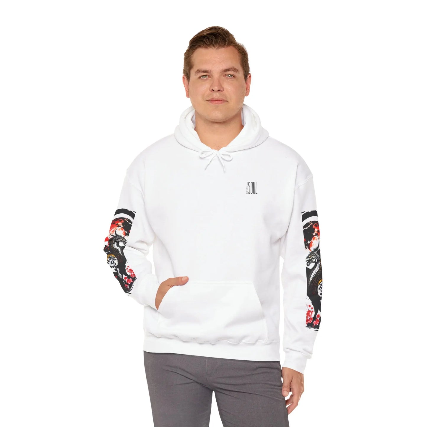 Red Dragon Hooded Sweatshirt Printify