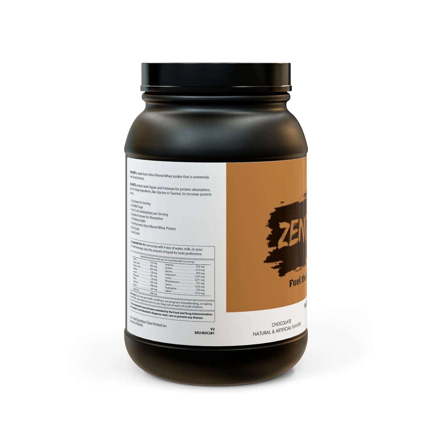 Whey Isolate Protein Supplement (907g, 2lb) Printify