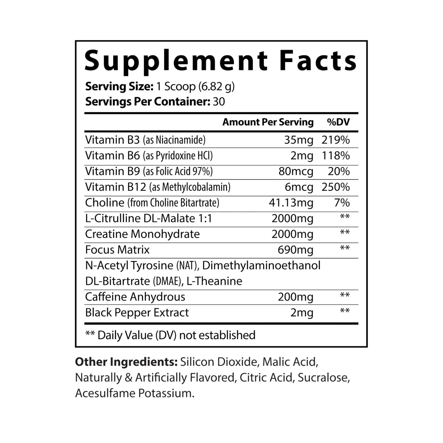 Pre-Workout Supplement, Fruit Punch (204g, 7.1oz) Printify