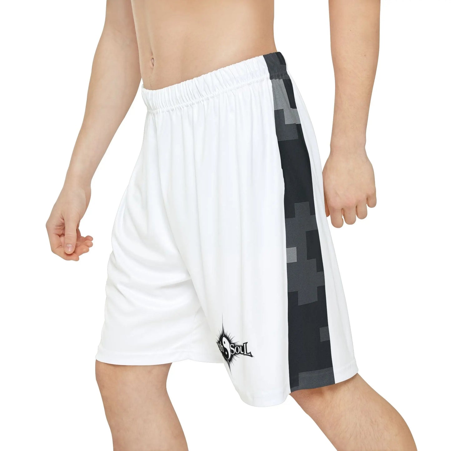 Camo Men’s Sports Shorts White (AOP) Printify