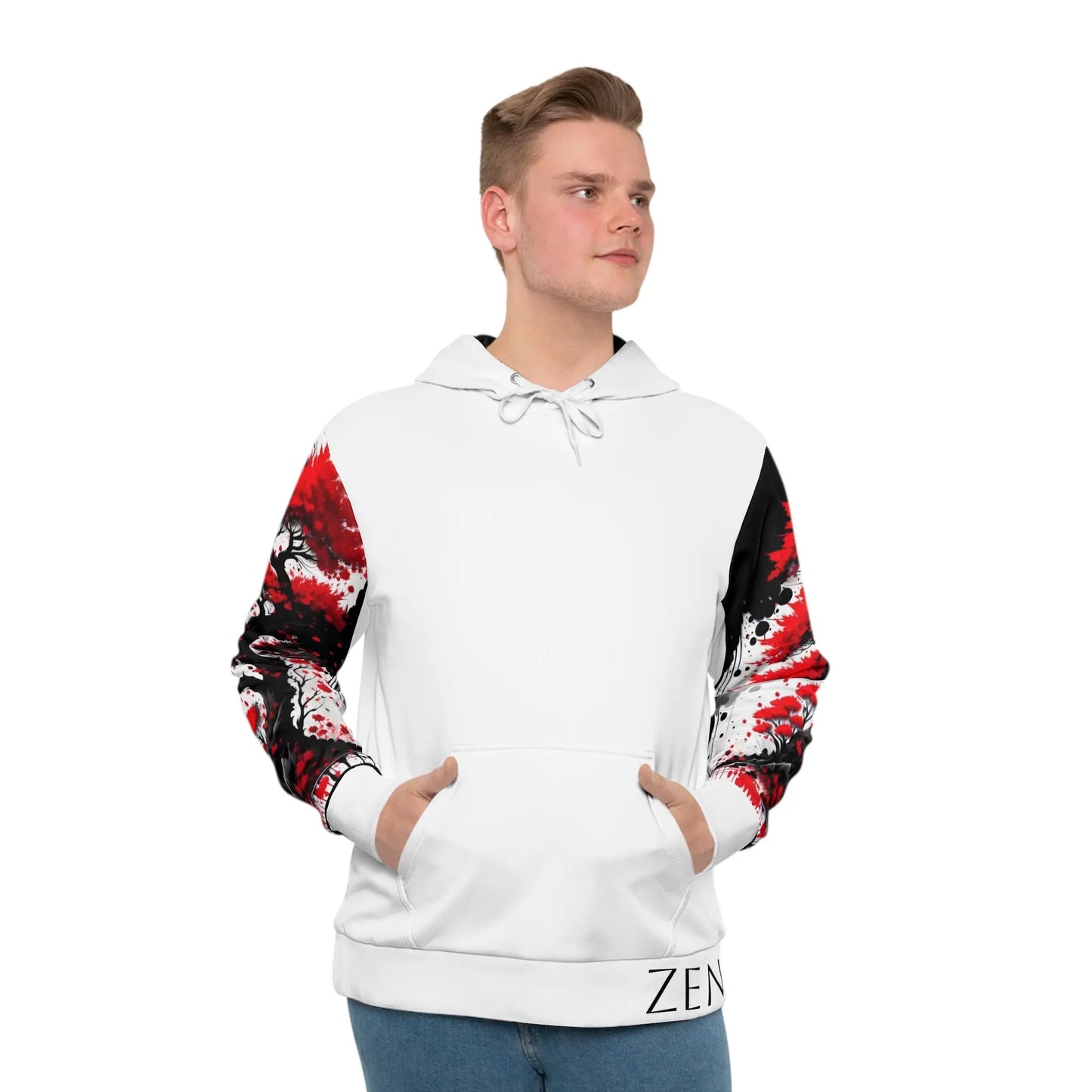 Root Chakra White Hoodie Printify