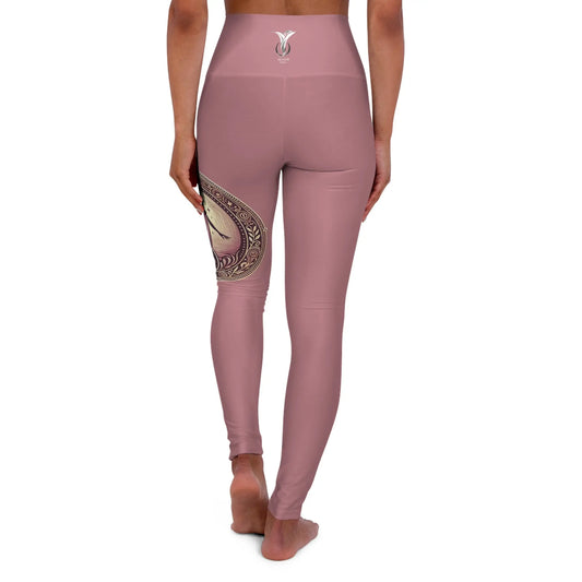 Virgo Mauve High Waisted Yoga Leggings (AOP) Printify