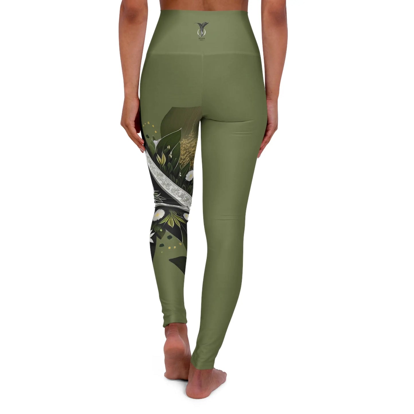 Tri-Flora High Waisted Yoga Leggings (AOP) Printify