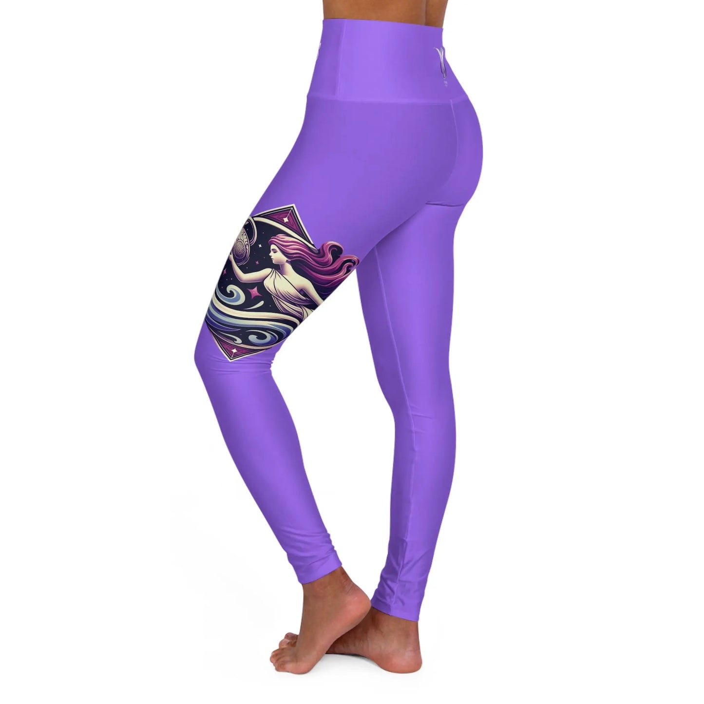 Aquarius Amethyst High Waisted Yoga Leggings (AOP) Printify