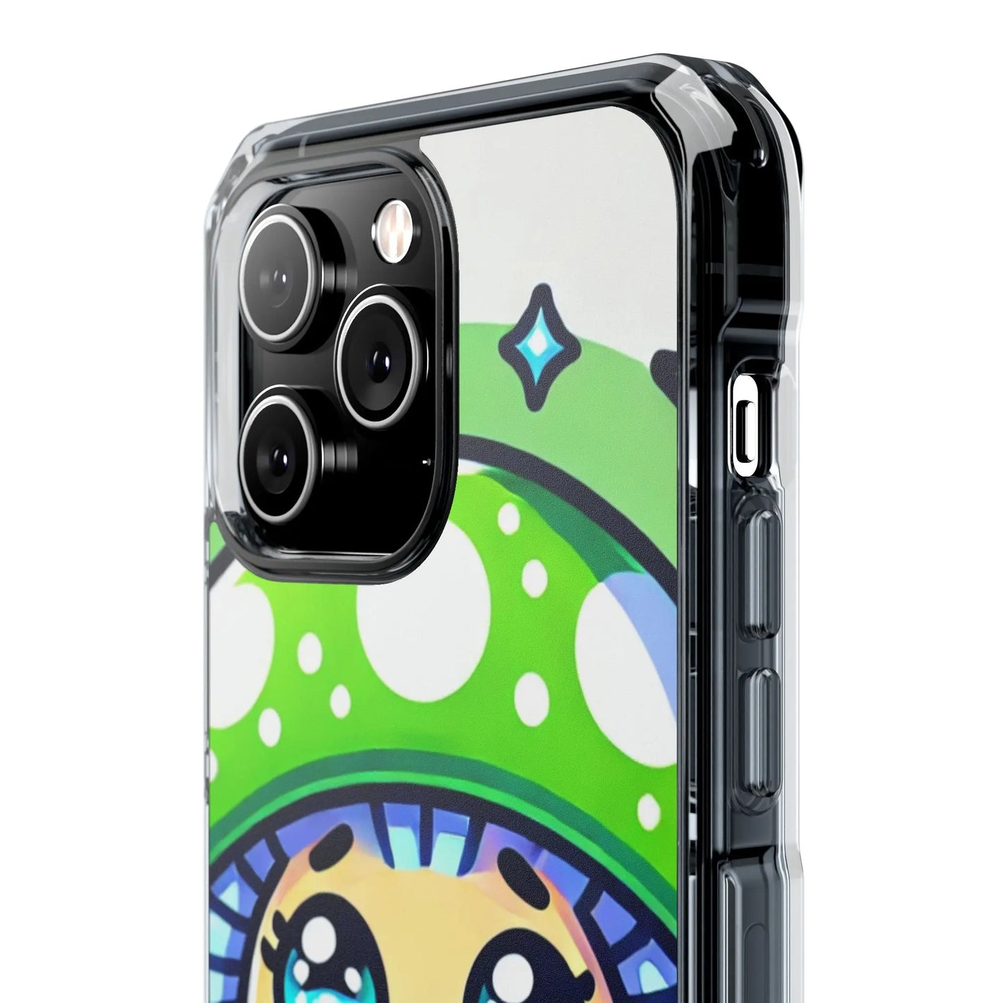 Cute Mushroom Magnetic Clear Impact Case for iPhone - Fun & Whimsical Phone Protection Printify