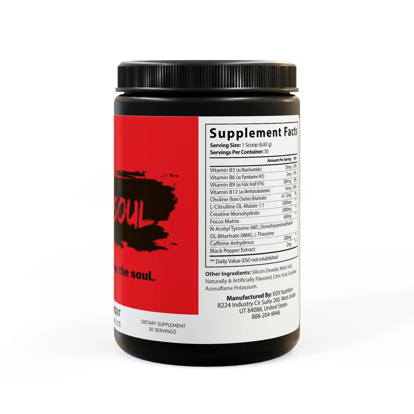 Pre-Workout Supplement, Fruit Punch (204g, 7.1oz) Printify