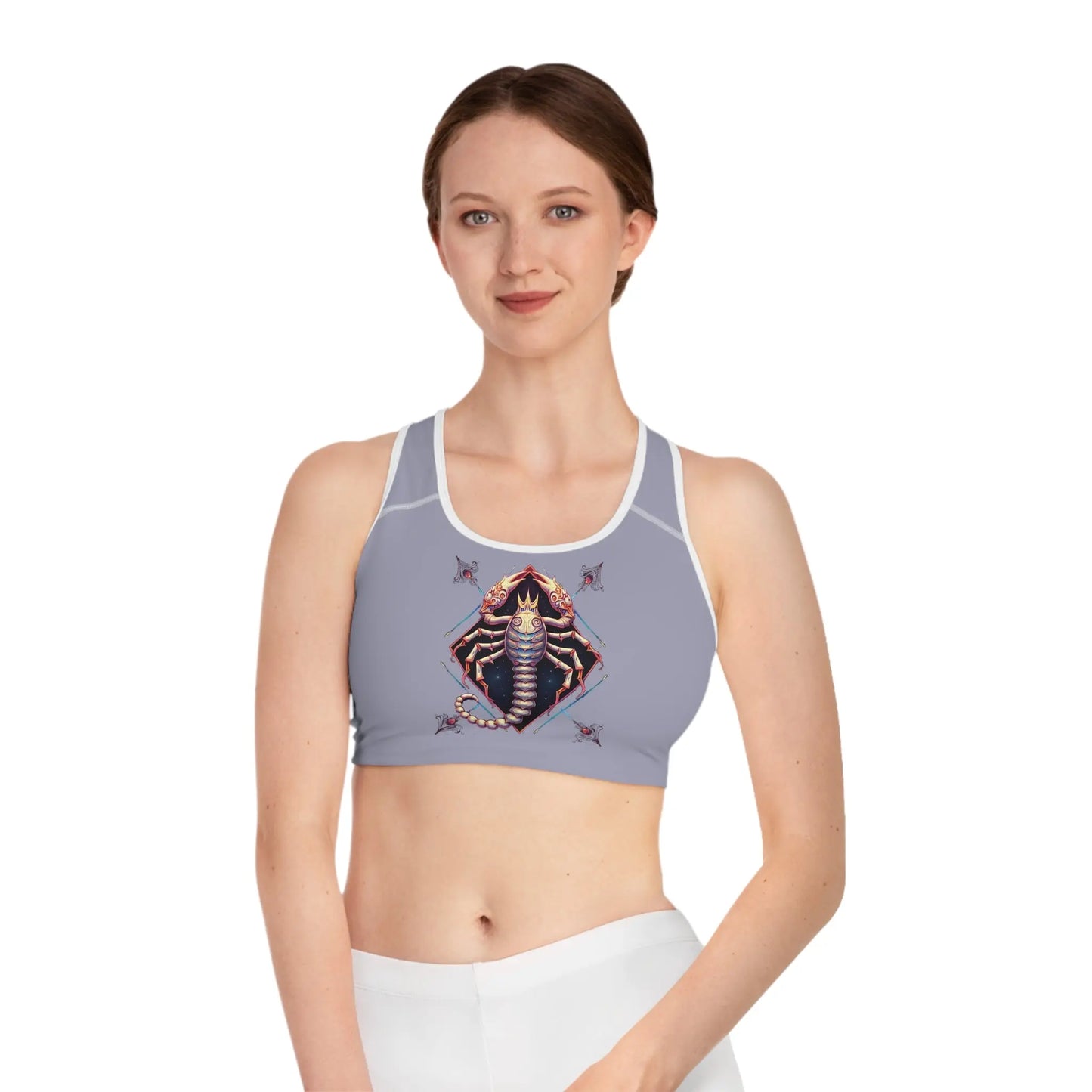 Scorpio Lavender Sports Bra (AOP) Printify