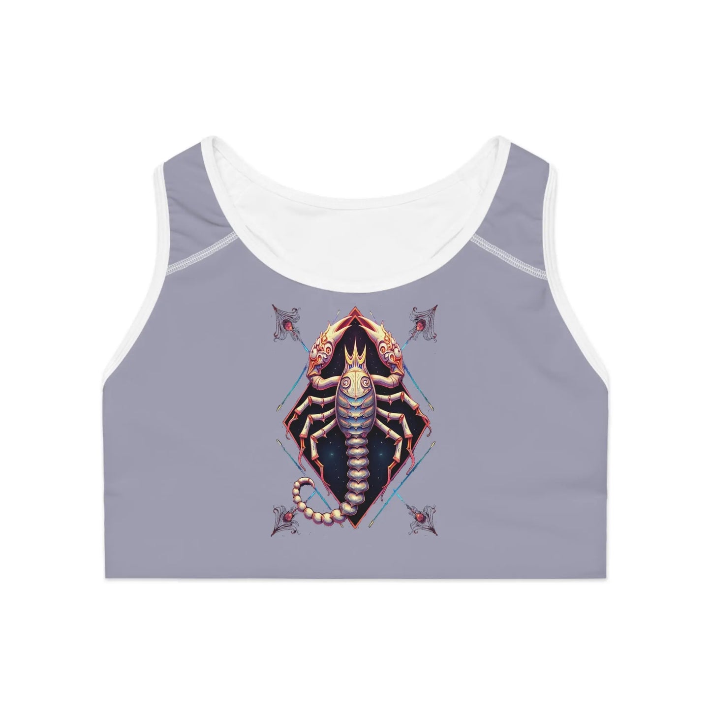 Scorpio Lavender Sports Bra (AOP) Printify