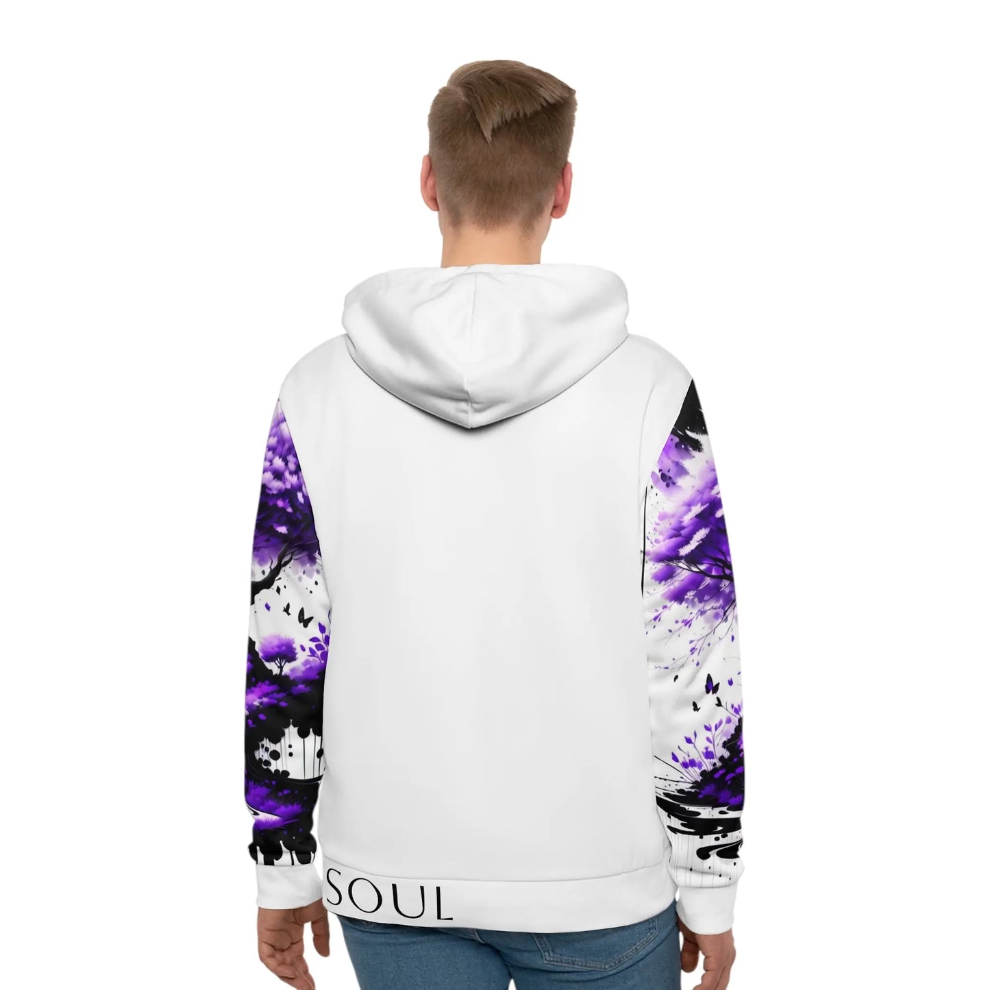 Crown Chakra Tree White Hoodie Printify
