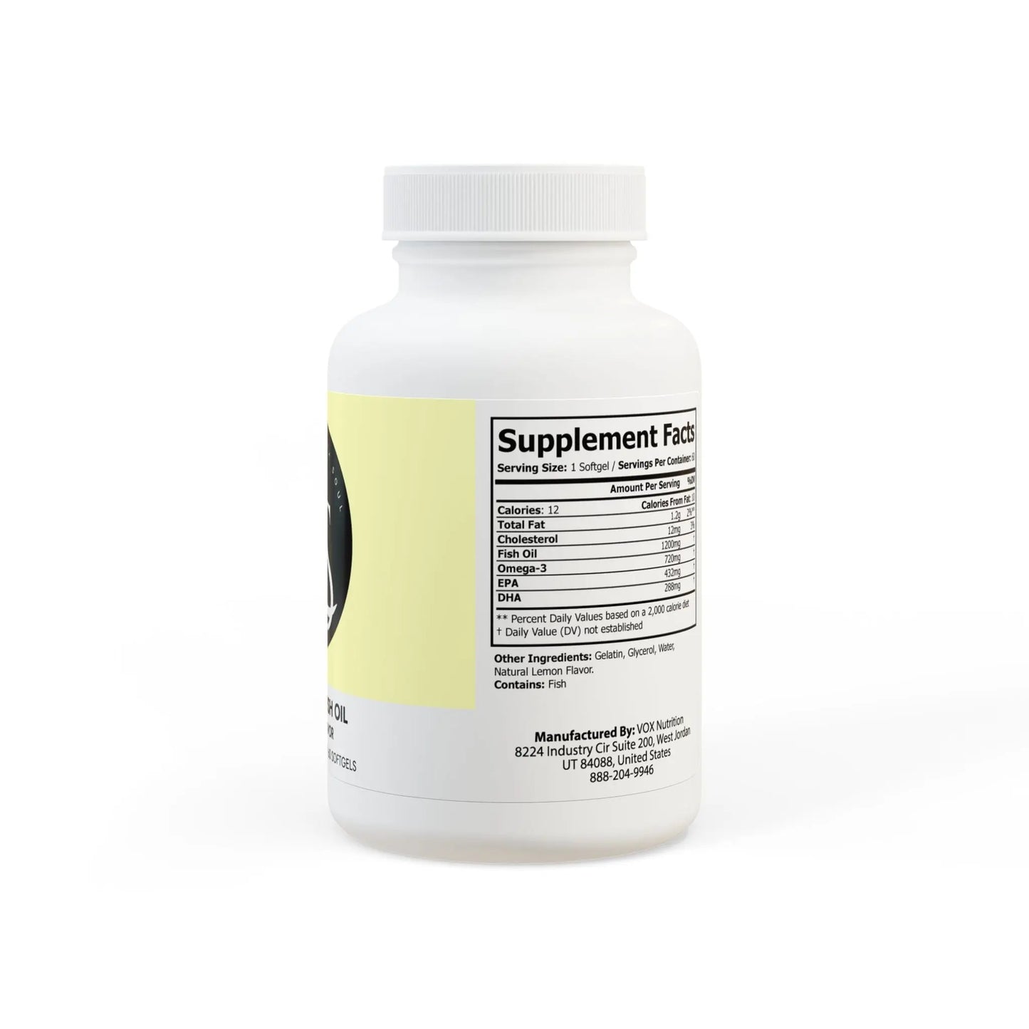 Omega 3 Fish Oil Supplement (60 Softgels) Printify