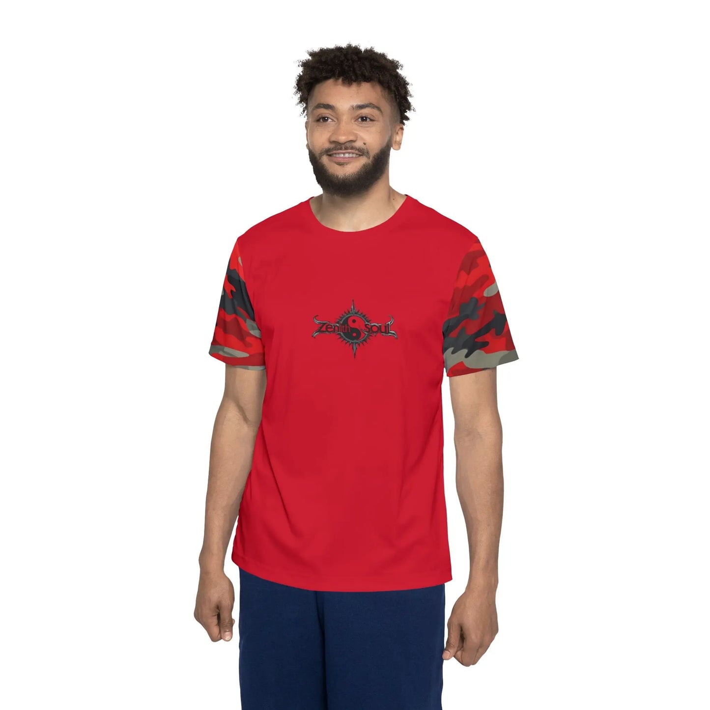 Camo Men's Sports Jersey Red (AOP) Printify