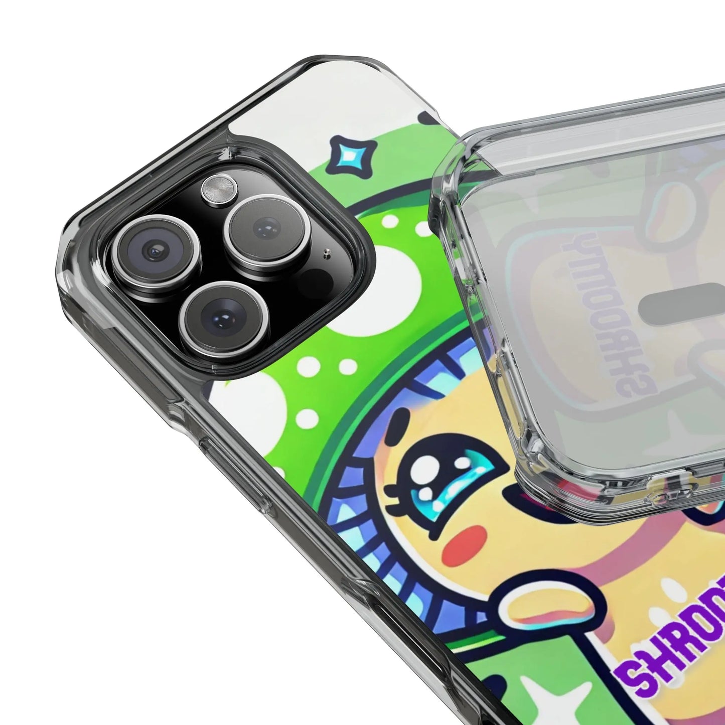 Cute Mushroom Magnetic Clear Impact Case for iPhone - Fun & Whimsical Phone Protection Printify
