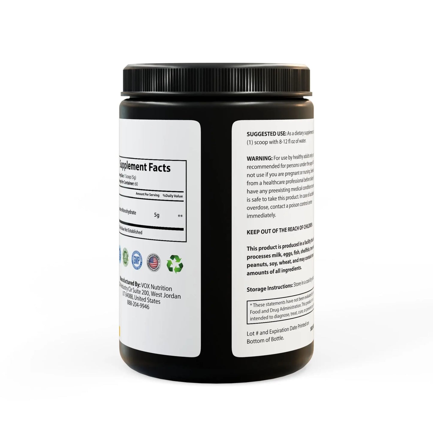 Creatine Monohydrate Supplement (300g, 10.58oz) Printify