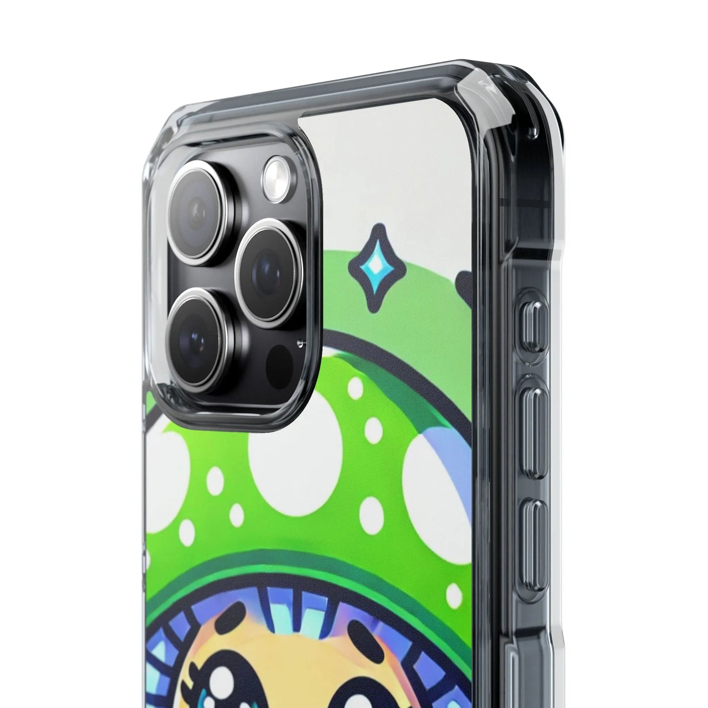 Cute Mushroom Magnetic Clear Impact Case for iPhone - Fun & Whimsical Phone Protection Printify