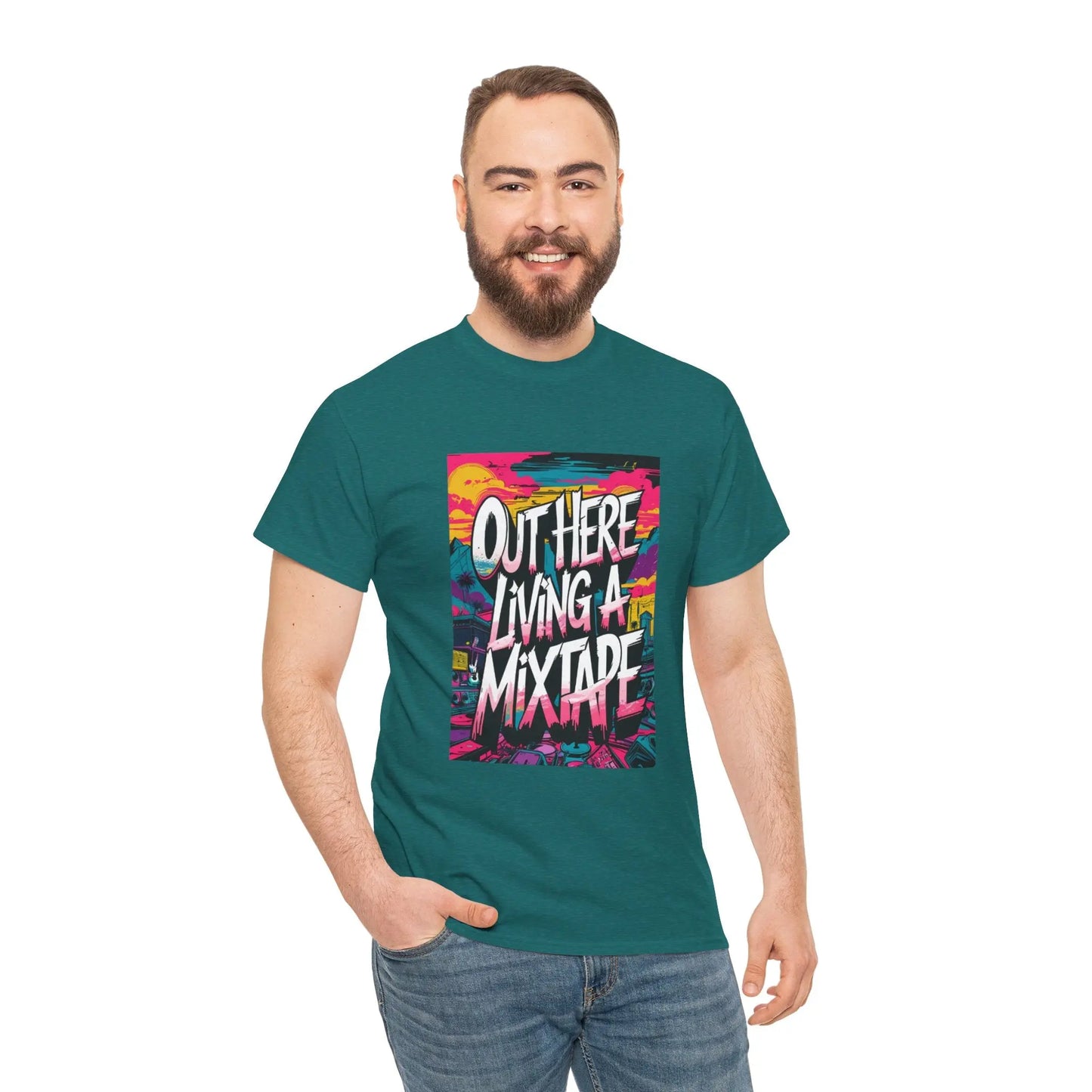 Out Here - Heavy Cotton Tee Printify