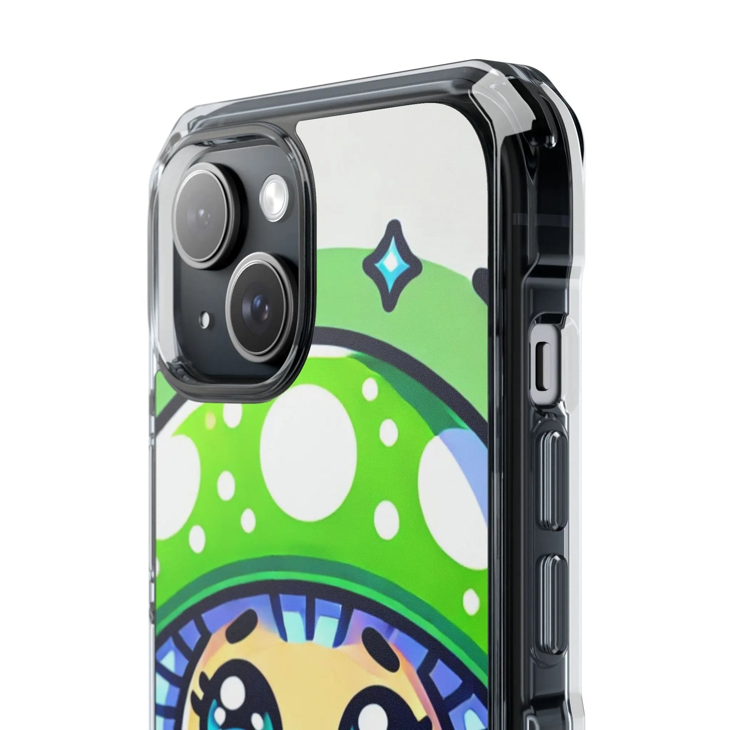 Cute Mushroom Magnetic Clear Impact Case for iPhone - Fun & Whimsical Phone Protection Printify
