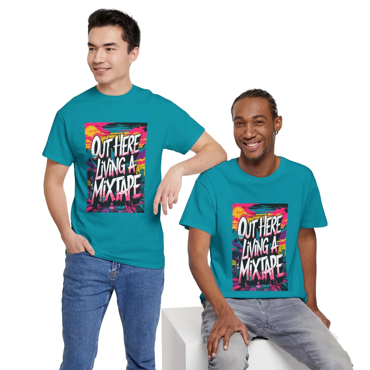 Out Here - Heavy Cotton Tee Printify