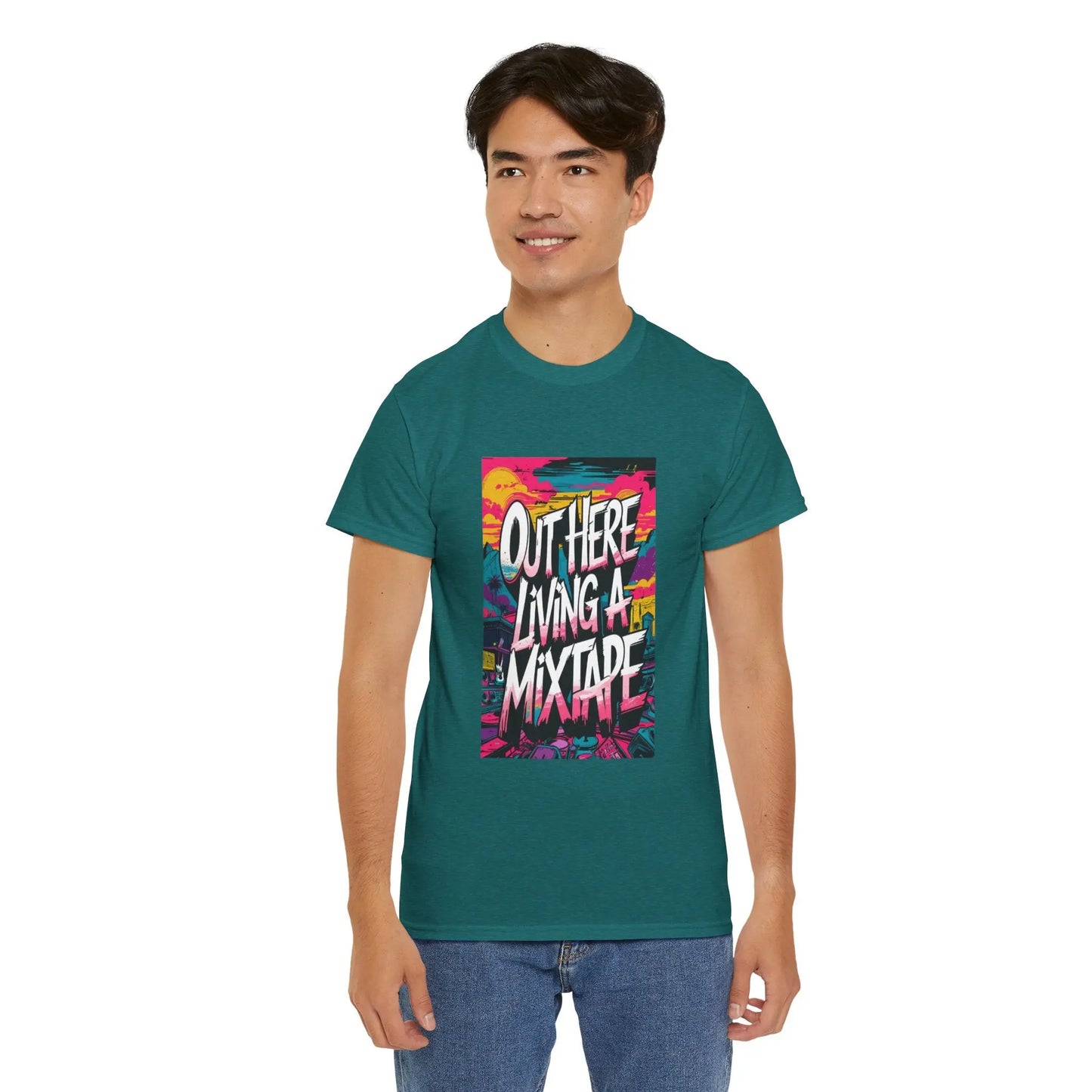 Out Here - Heavy Cotton Tee Printify