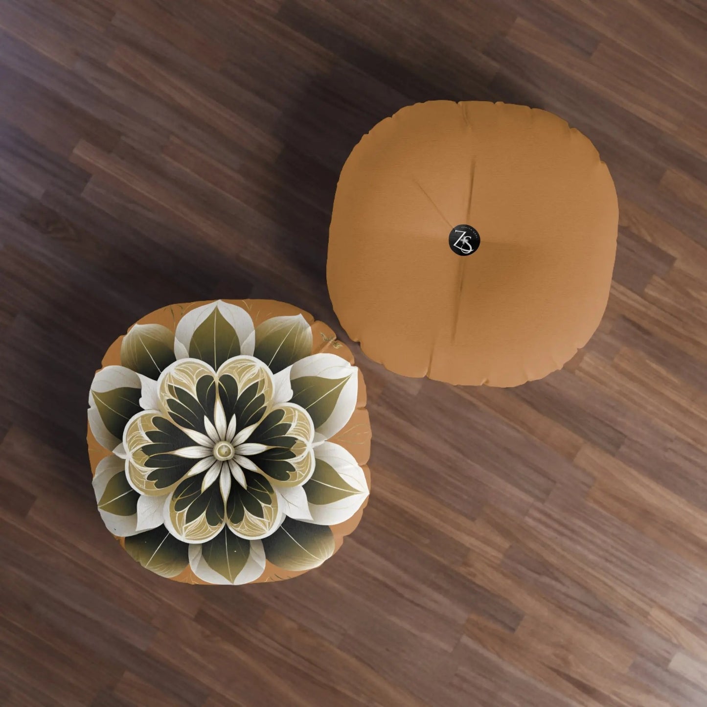 Floral Meditation Pillow, Round Printify