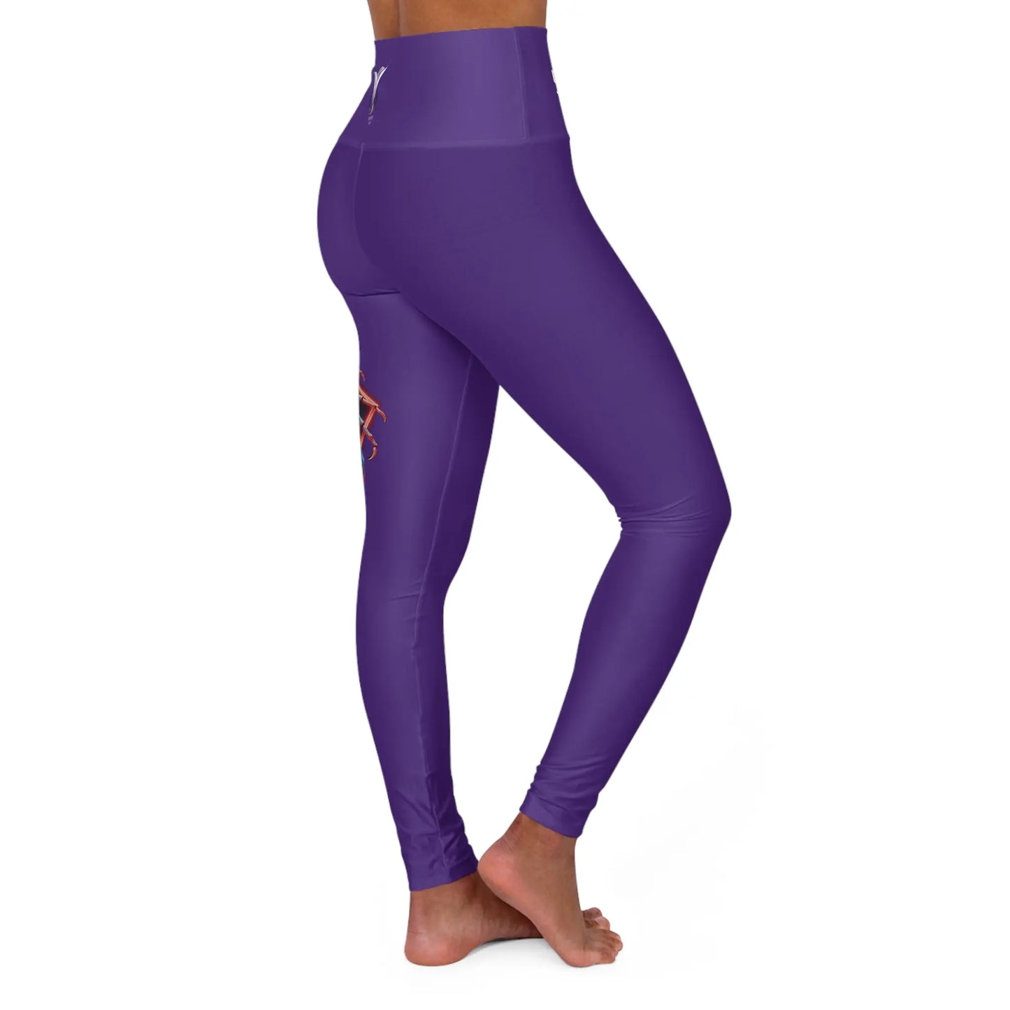Scorpio Purple High Waisted Yoga Leggings (AOP) Printify
