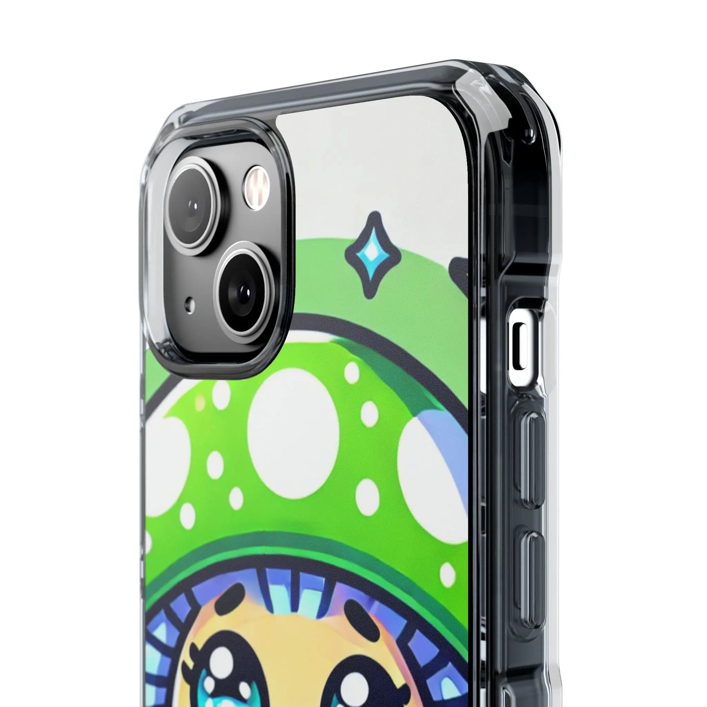 Cute Mushroom Magnetic Clear Impact Case for iPhone - Fun & Whimsical Phone Protection Printify