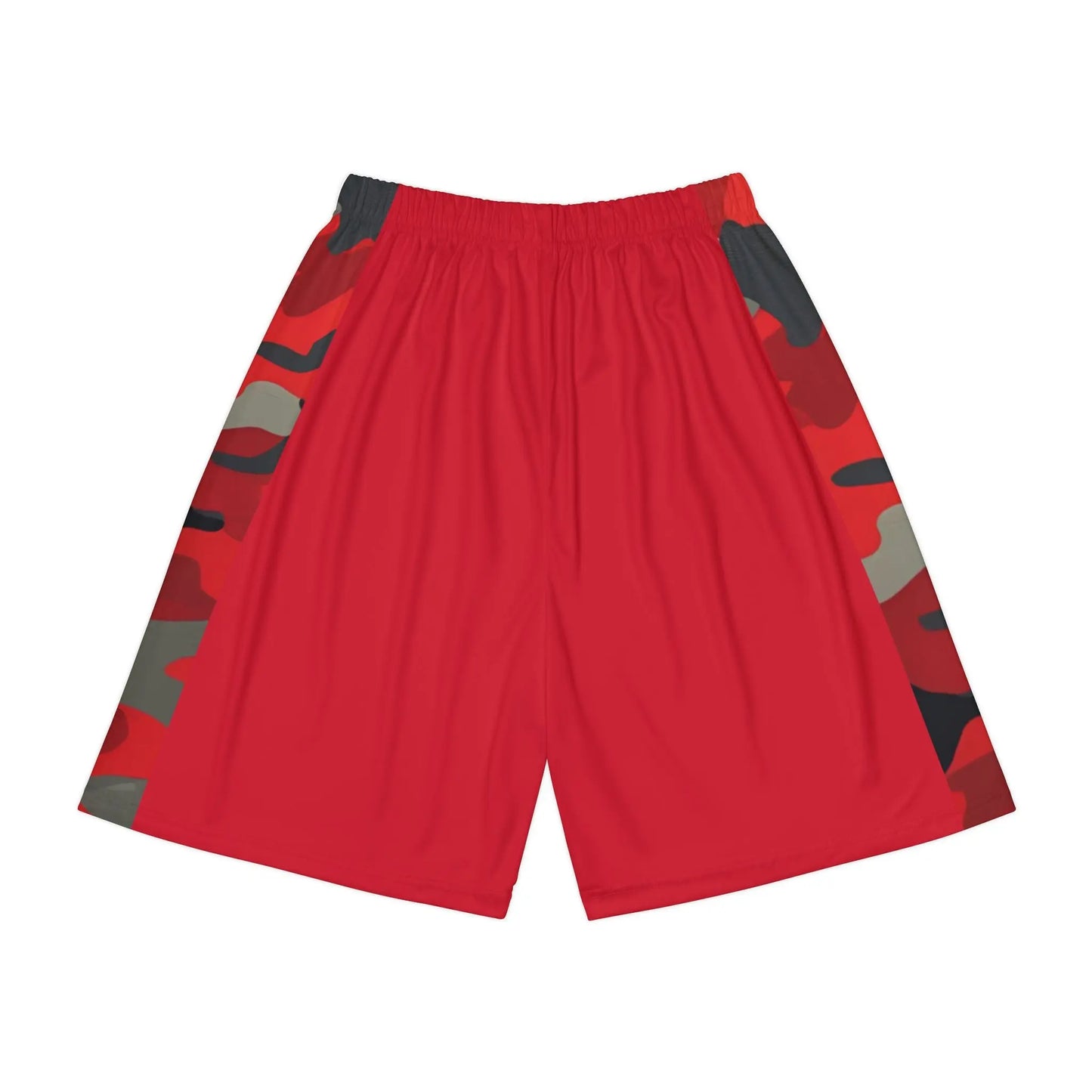 Camo Men’s Sports Shorts Red (AOP) - Zenith Soul LLC