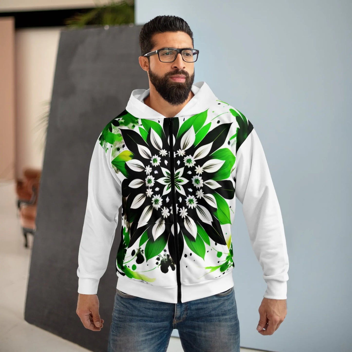 Nature Energy Unisex Zip Hoodie (AOP) Printify