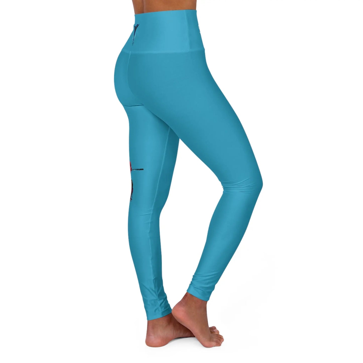 Sagittarius Turquoise High Waisted Yoga Leggings (AOP) Printify