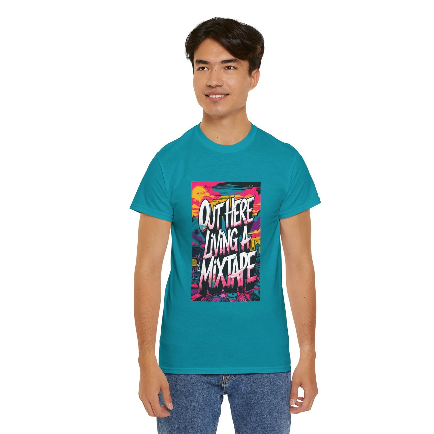 Out Here - Heavy Cotton Tee Printify