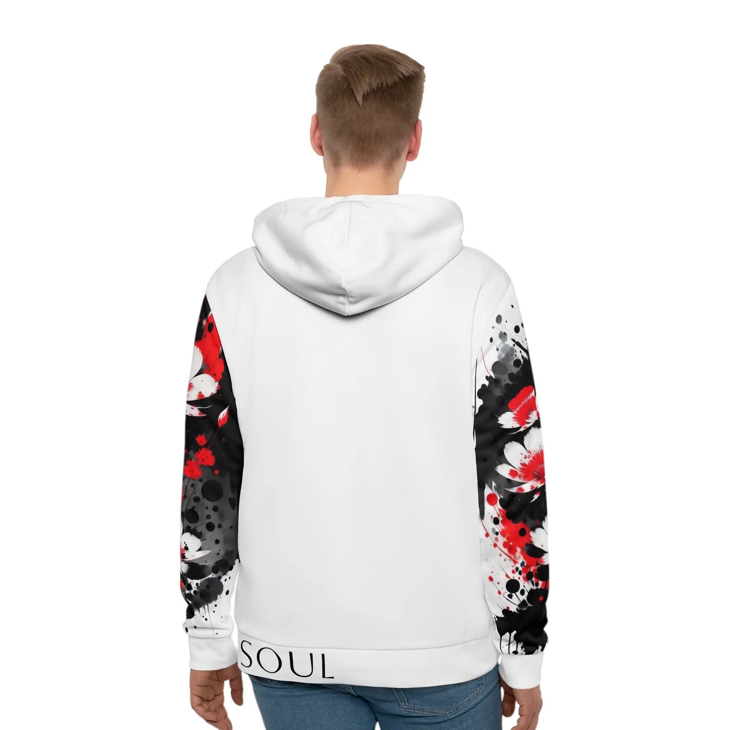 Root Chakra Flower White Hoodie Printify