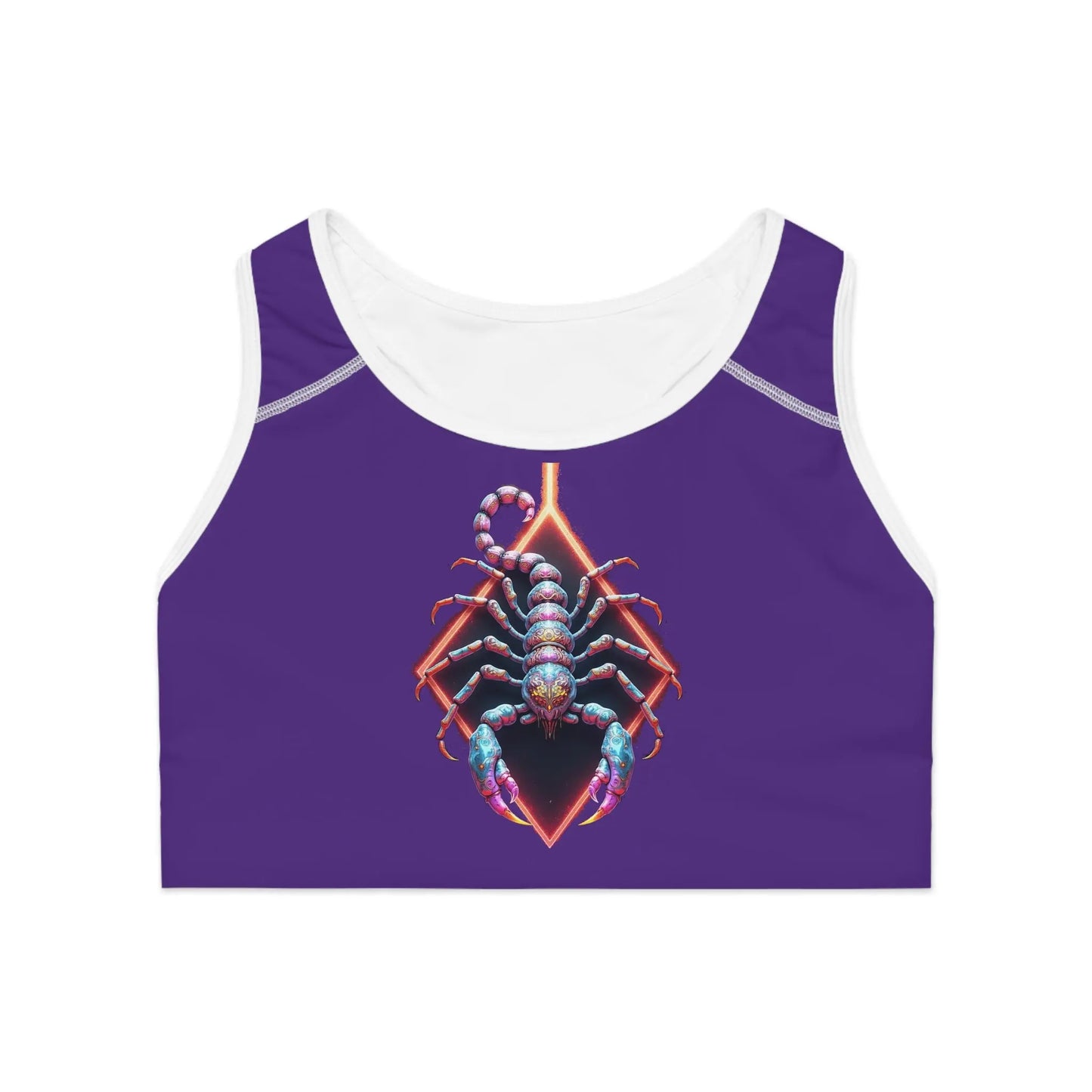 Scorpio Purple Sports Bra (AOP) Printify