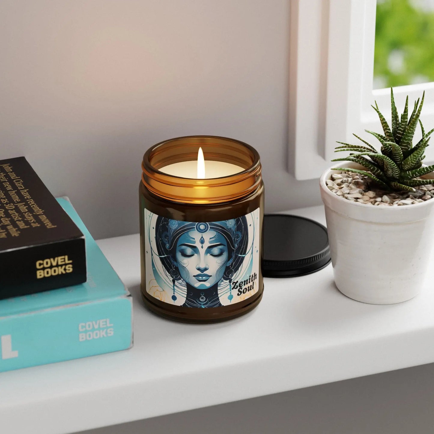 Namaste Glow - Scented Soy Candle (Multi-Size, Amber Jar) Printify
