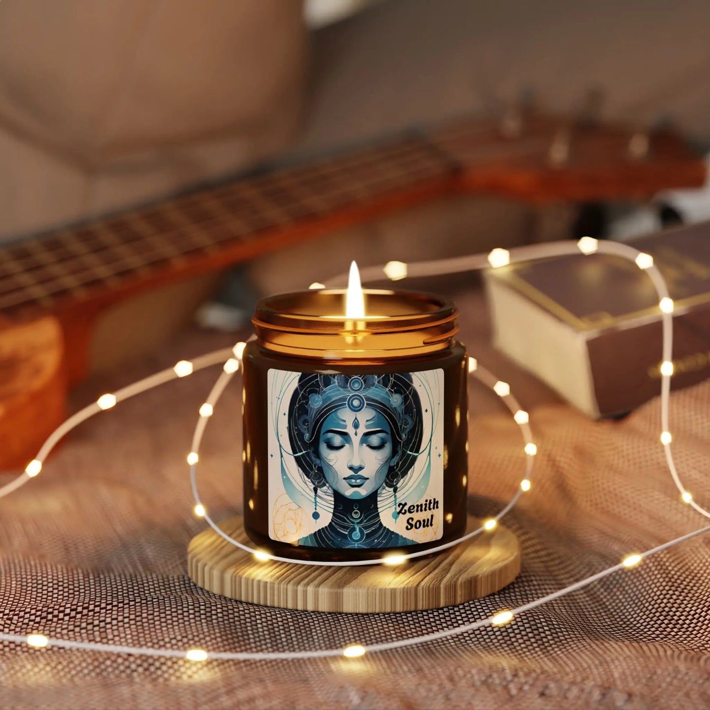 Namaste Glow - Scented Soy Candle (Multi-Size, Amber Jar) Printify