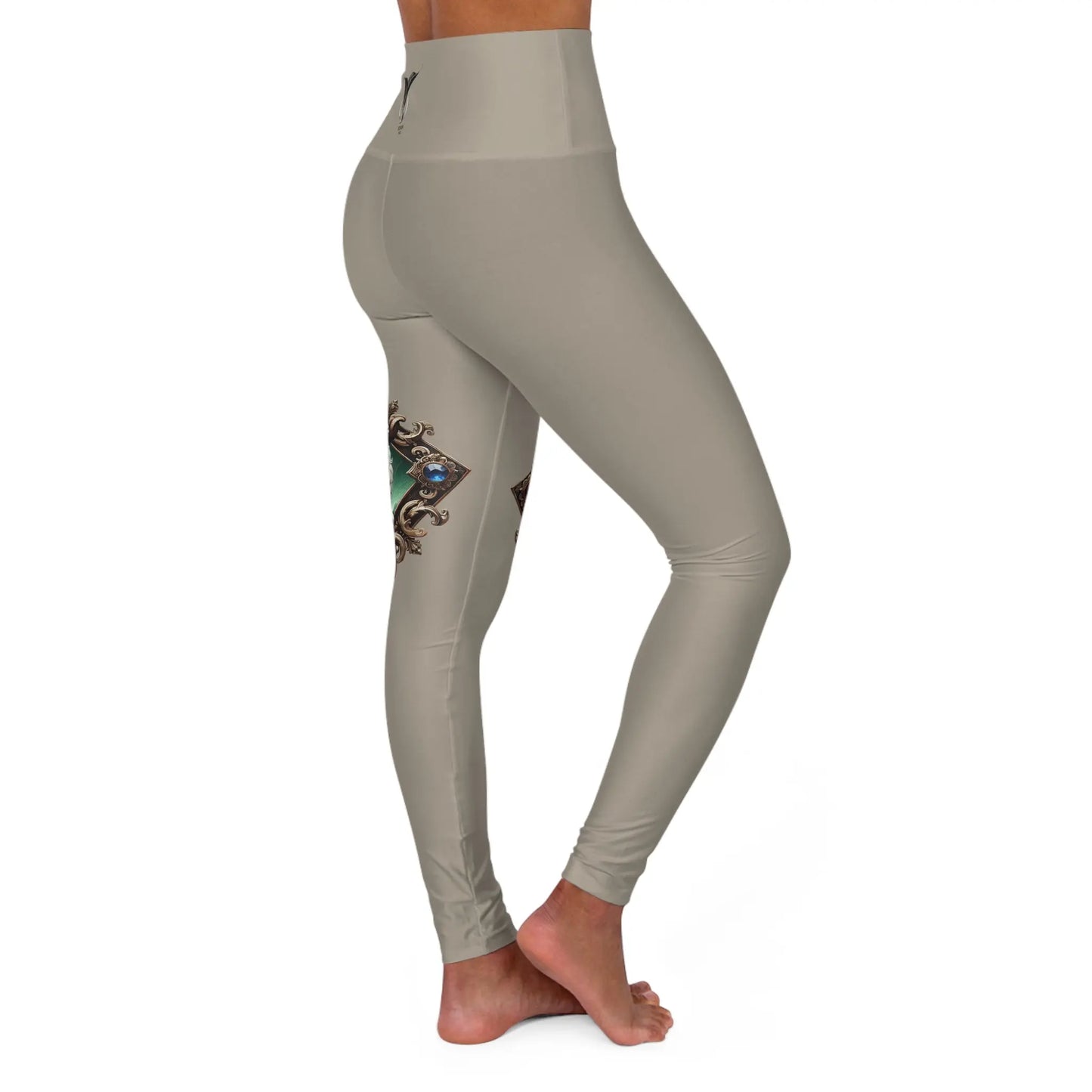 Aries Gray High Waisted Yoga Leggings (AOP) Printify