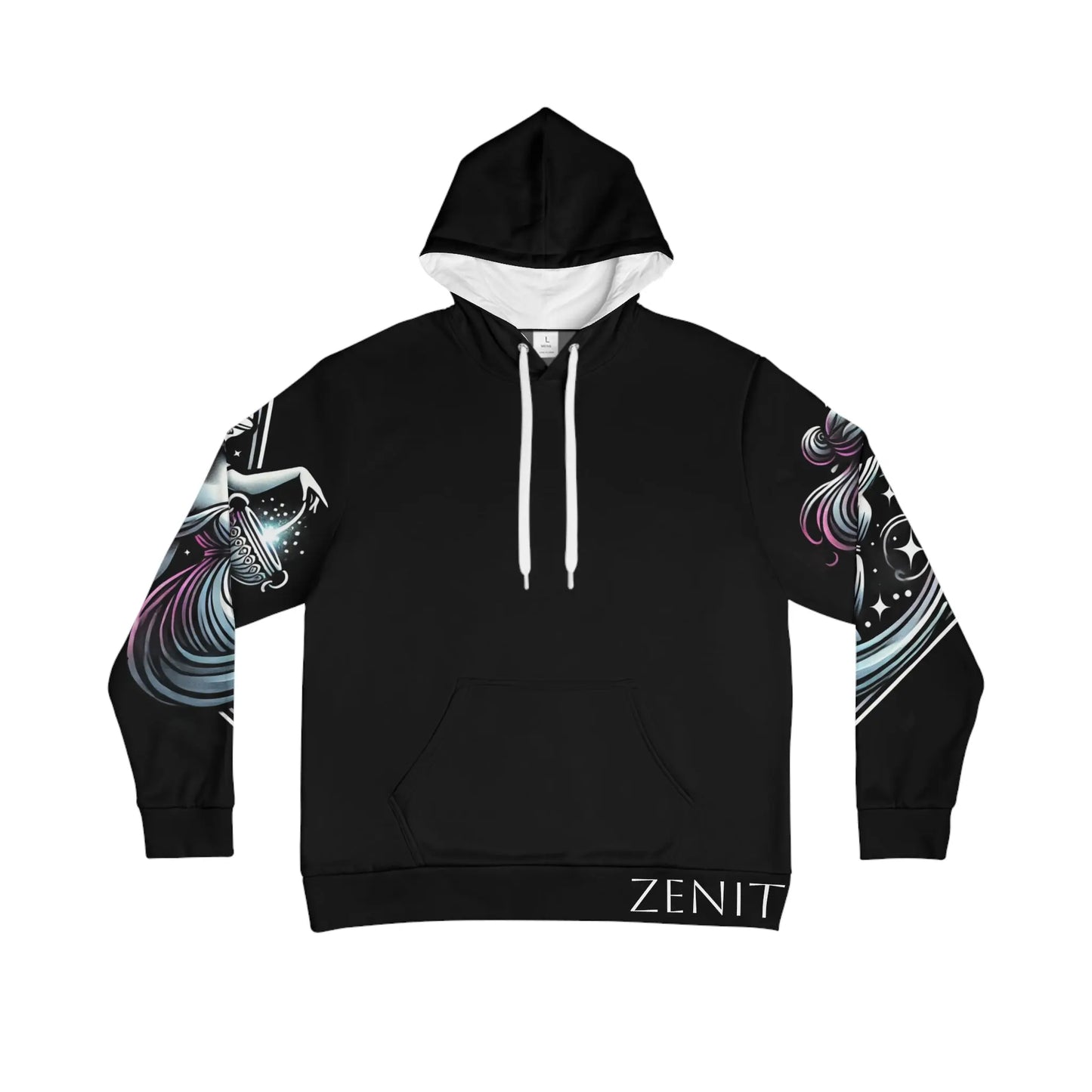 Aquarius Black Hoodie Printify
