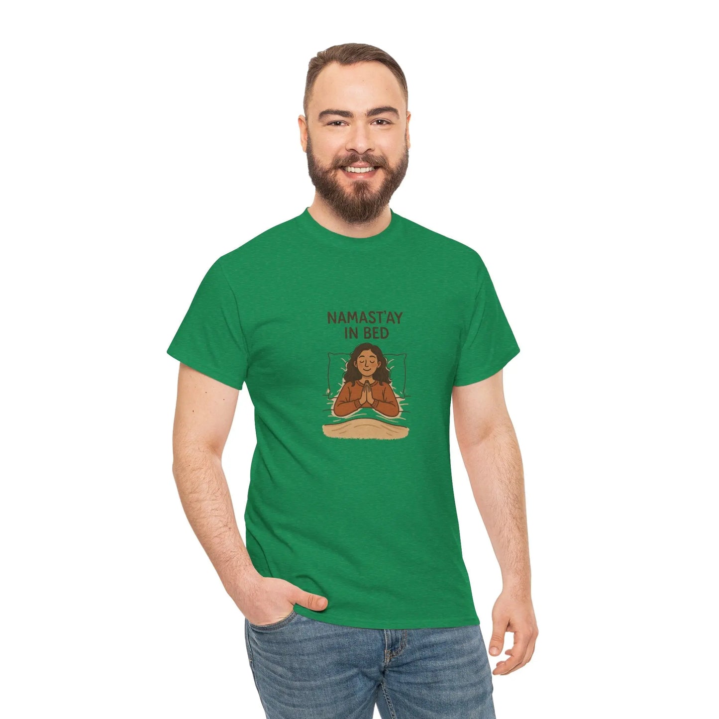 Namast'ay in Bed T-Shirt Printify