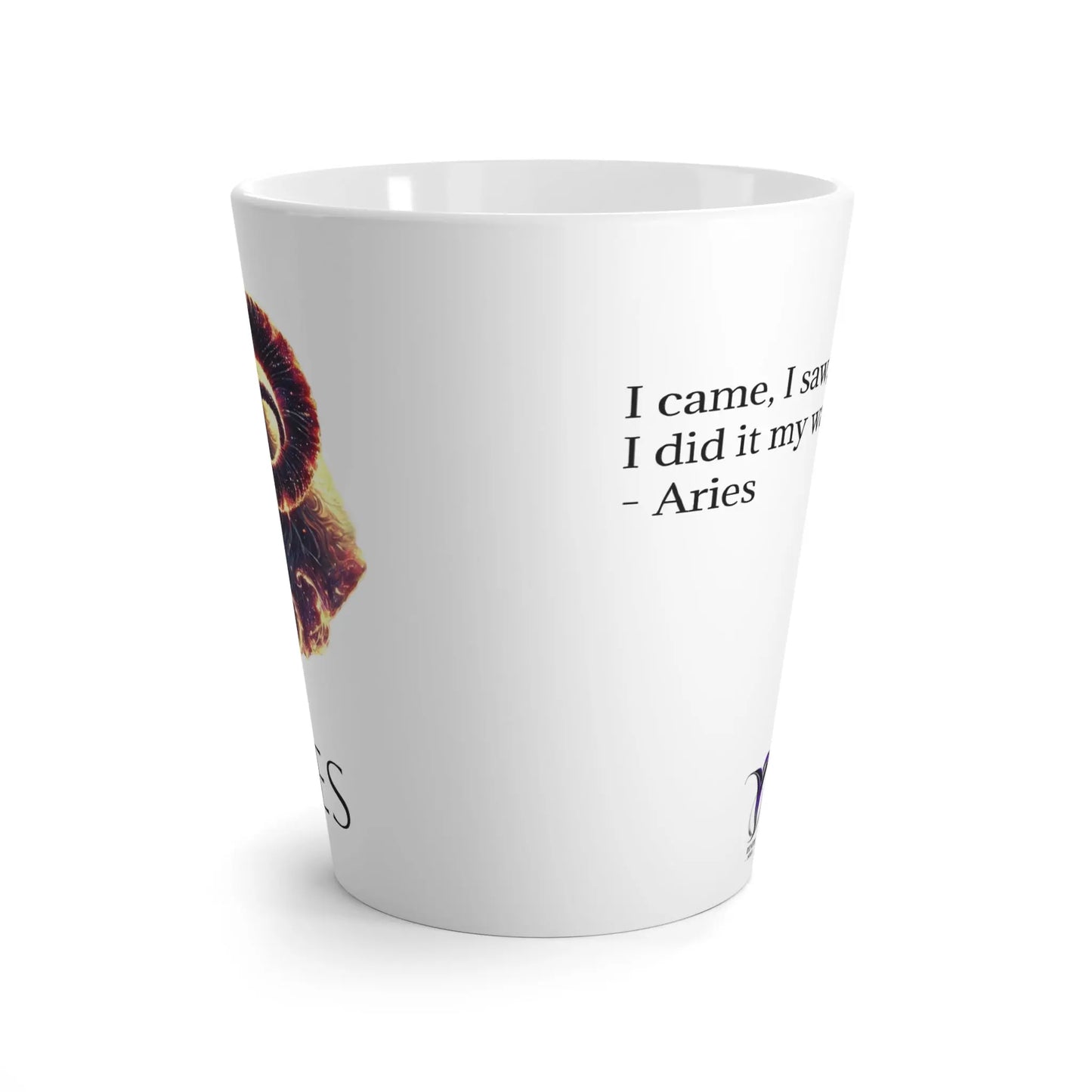 Aries Latte Mug Printify