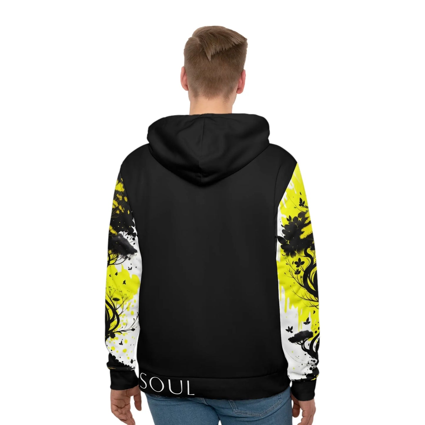 Solar Plexus Chakra Tree Black Hoodie Printify