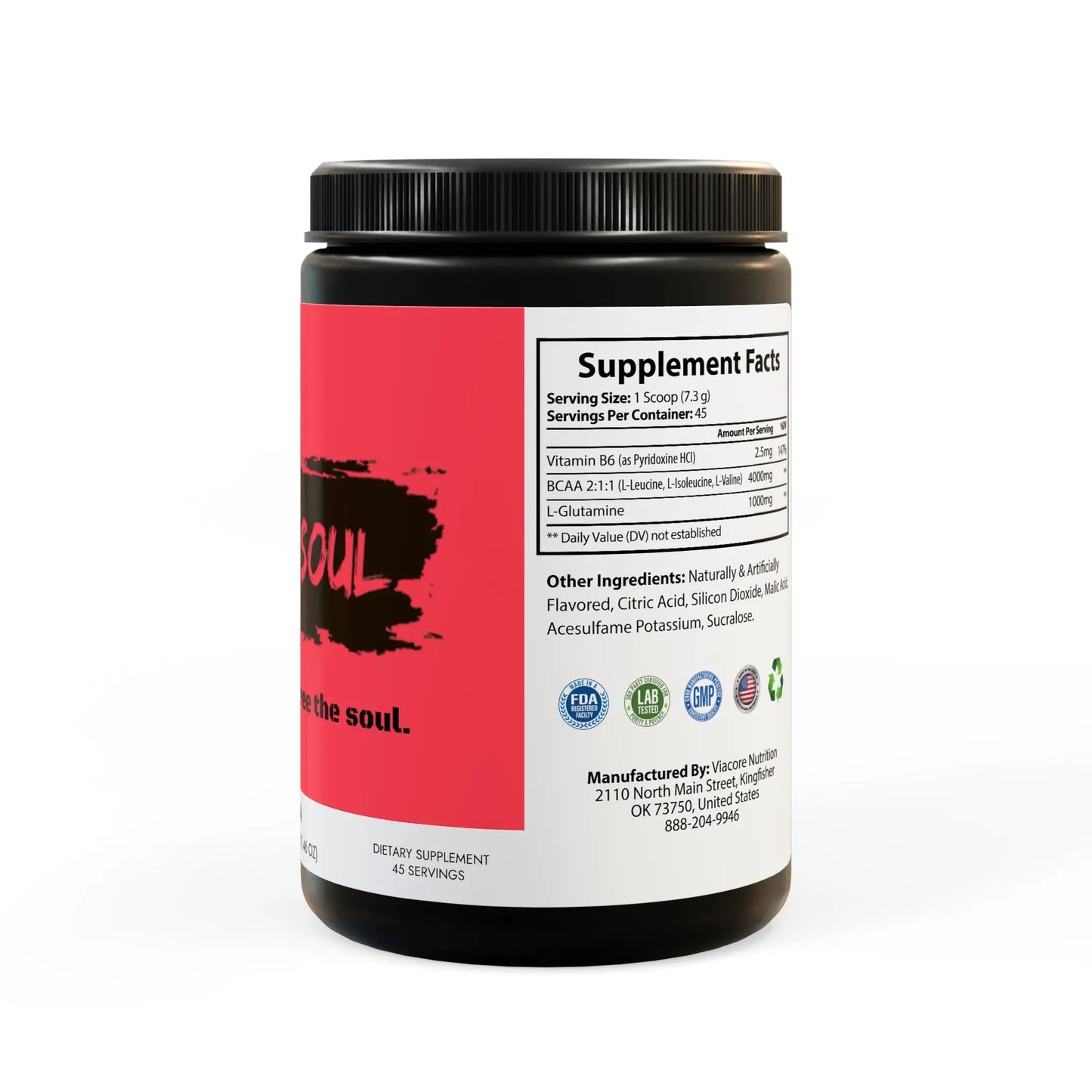 BCAA Supplement, Watermelon (325g, 11.46oz, 45 servings) Printify
