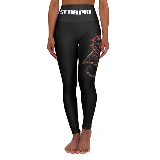 Scorpio Black High Waisted Yoga Leggings (AOP) Printify