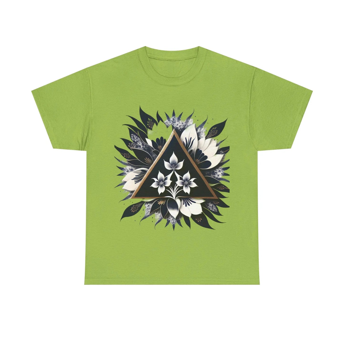 Floral Apex Unisex Heavy Cotton Tee - Zenith Soul LLC