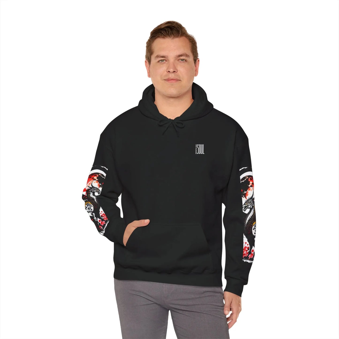 Red Dragon Hooded Sweatshirt Printify